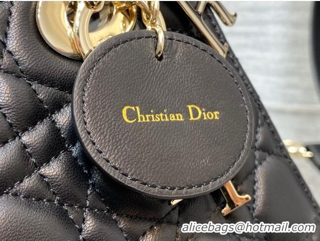 Promotional Dior Small Lady Dior My ABCDior Bag in Cannage Lambskin CD6901 Black 2023