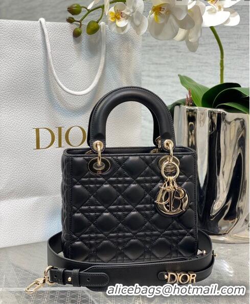 Promotional Dior Small Lady Dior My ABCDior Bag in Cannage Lambskin CD6901 Black 2023