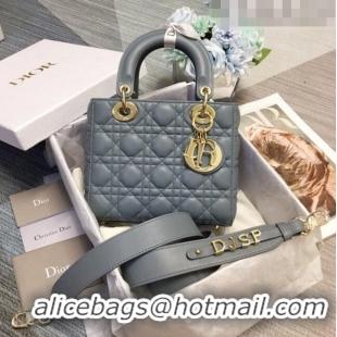 Super Quality Dior Small Lady Dior My ABCDior Bag in Cannage Lambskin CD6901 Haze Blue 2023