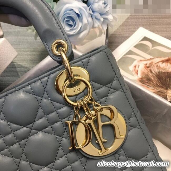 Super Quality Dior Small Lady Dior My ABCDior Bag in Cannage Lambskin CD6901 Haze Blue 2023