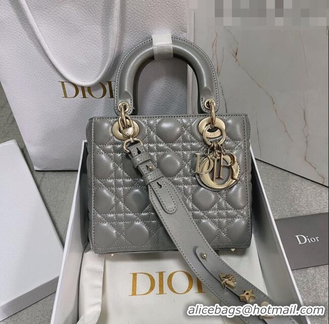 Low Price Dior Small Lady Dior My ABCDior Bag in Cannage Lambskin CD6901 Pearl Grey 2023