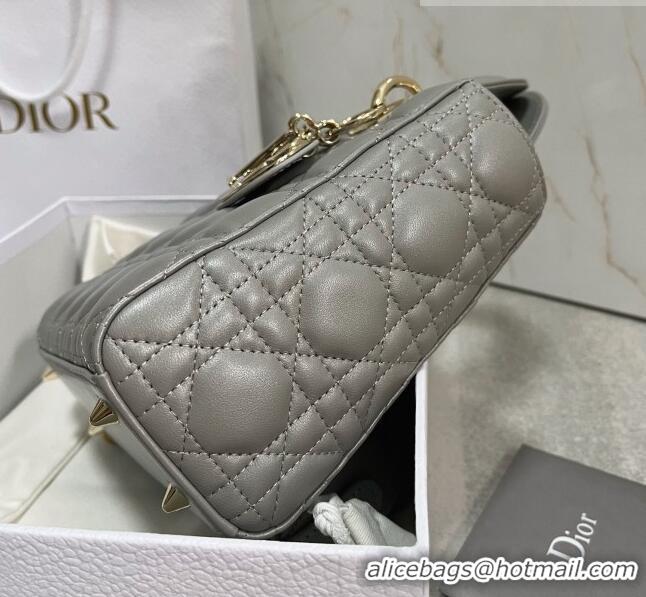 Low Price Dior Small Lady Dior My ABCDior Bag in Cannage Lambskin CD6901 Pearl Grey 2023