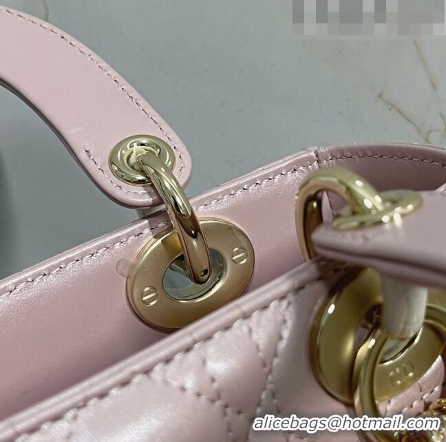 Top Quality Dior Small Lady Dior My ABCDior Bag in Cannage Lambskin CD6901 Pearl Pink 2023