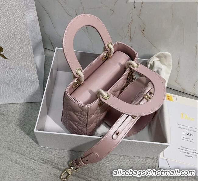 Top Quality Dior Small Lady Dior My ABCDior Bag in Cannage Lambskin CD6901 Pearl Pink 2023