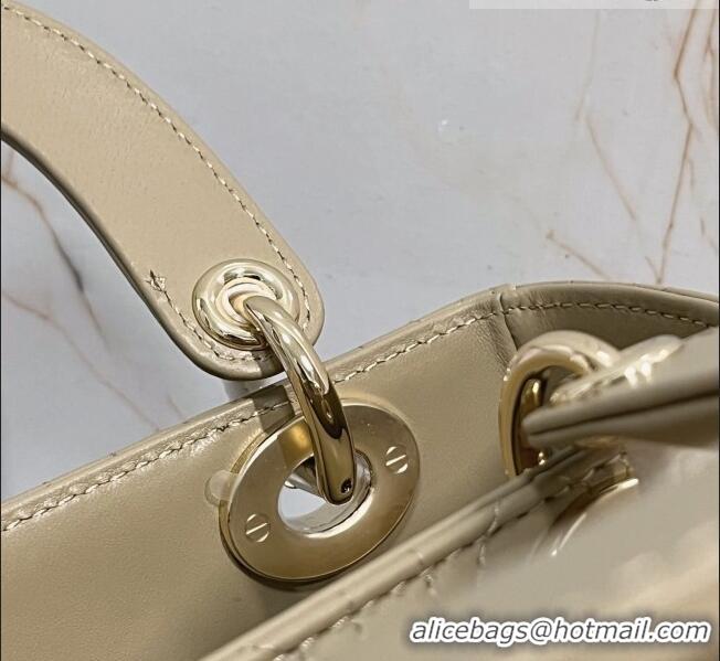 Cheapest Dior Small Lady Dior My ABCDior Bag in Cannage Lambskin CD6901 Apricot 2023