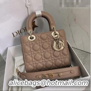 Reasonable Price Dior Small Lady Dior My ABCDior Bag in Cannage Lambskin CD6901 Nude Pink 2023