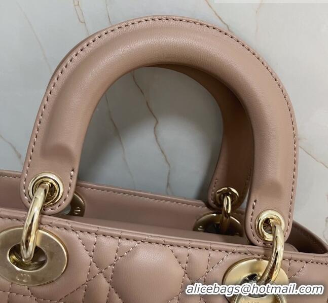 Reasonable Price Dior Small Lady Dior My ABCDior Bag in Cannage Lambskin CD6901 Nude Pink 2023