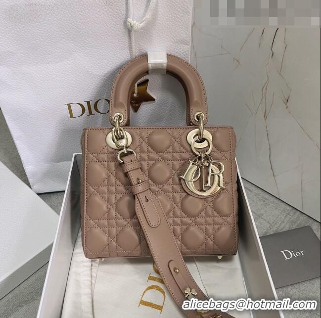 Reasonable Price Dior Small Lady Dior My ABCDior Bag in Cannage Lambskin CD6901 Nude Pink 2023