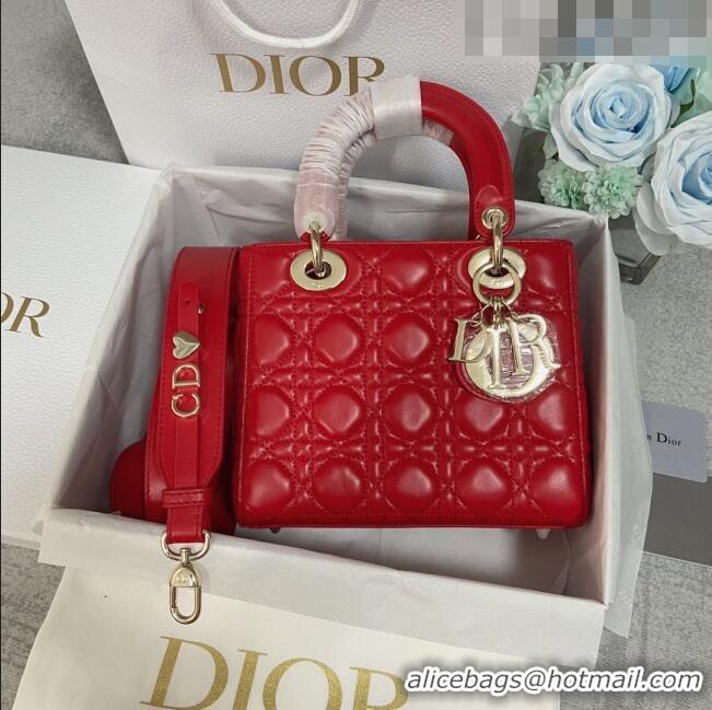 Trendy Design Dior Small Lady Dior My ABCDior Bag in Cannage Lambskin CD6901 Red 2023