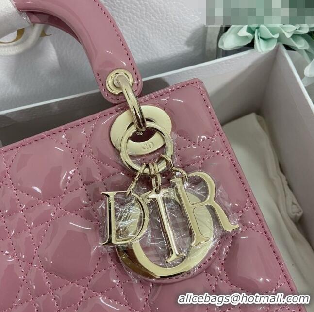 Famous Brand Dior Small Lady Dior My ABCDior Bag in Patent Leather CD6902 Pink 2023