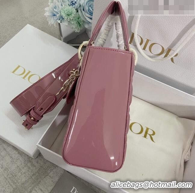 Famous Brand Dior Small Lady Dior My ABCDior Bag in Patent Leather CD6902 Pink 2023