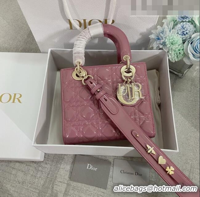 Famous Brand Dior Small Lady Dior My ABCDior Bag in Patent Leather CD6902 Pink 2023