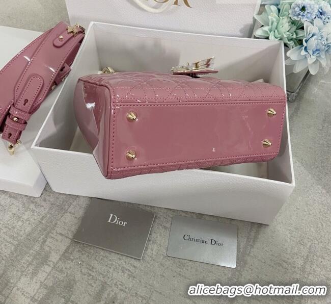 Famous Brand Dior Small Lady Dior My ABCDior Bag in Patent Leather CD6902 Pink 2023