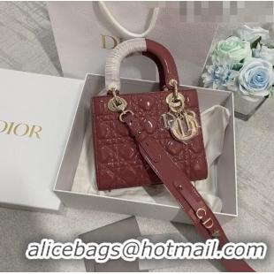 Affordable Price Dior Small Lady Dior My ABCDior Bag in Patent Leather CD6902 Pink 2023