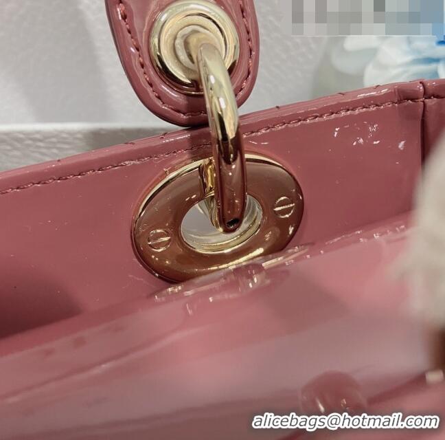 Affordable Price Dior Small Lady Dior My ABCDior Bag in Patent Leather CD6902 Pink 2023