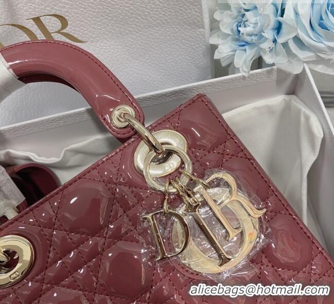 Affordable Price Dior Small Lady Dior My ABCDior Bag in Patent Leather CD6902 Pink 2023