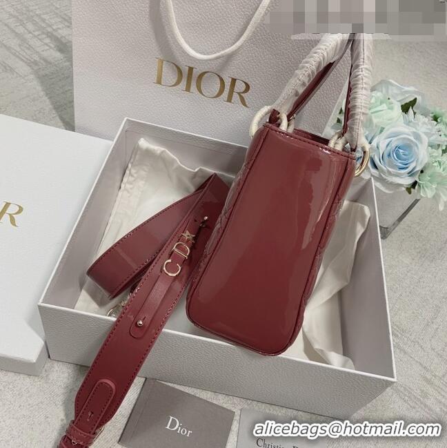 Affordable Price Dior Small Lady Dior My ABCDior Bag in Patent Leather CD6902 Pink 2023