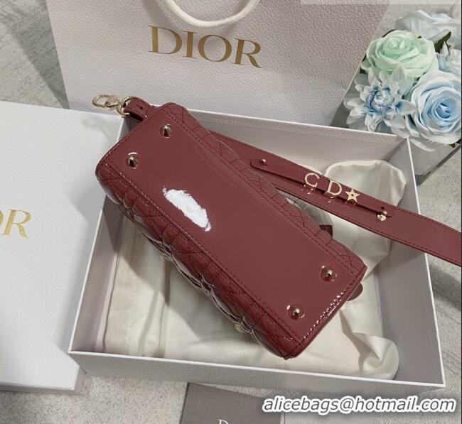 Affordable Price Dior Small Lady Dior My ABCDior Bag in Patent Leather CD6902 Pink 2023