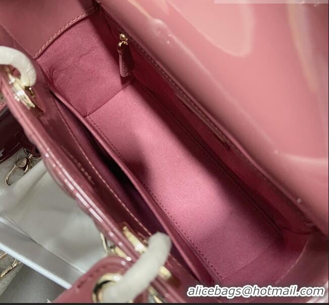 Affordable Price Dior Small Lady Dior My ABCDior Bag in Patent Leather CD6902 Pink 2023