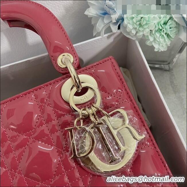 Traditional Specials Dior Small Lady Dior My ABCDior Bag in Patent Leather CD6902 Pink 2023