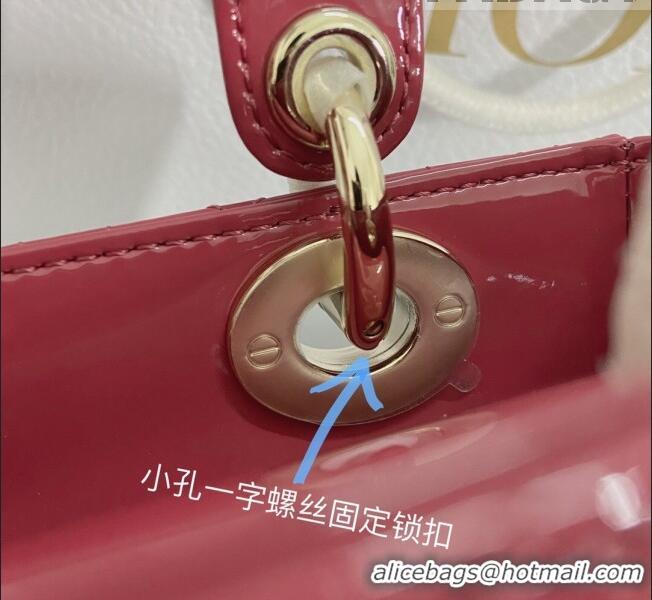 Traditional Specials Dior Small Lady Dior My ABCDior Bag in Patent Leather CD6902 Pink 2023