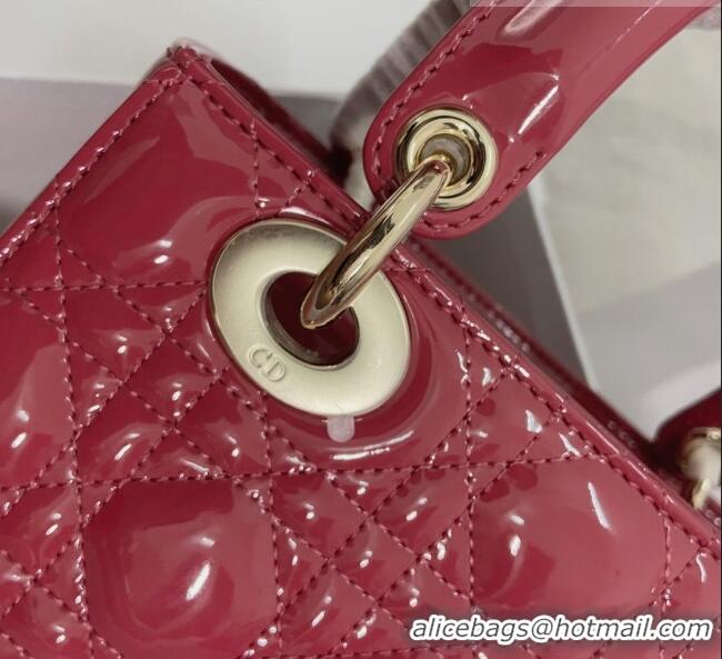 Traditional Specials Dior Small Lady Dior My ABCDior Bag in Patent Leather CD6902 Pink 2023