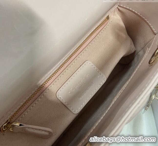 Well Crafted Dior Small Lady Dior My ABCDior Bag in Patent Leather CD6902 Light Pink 2023