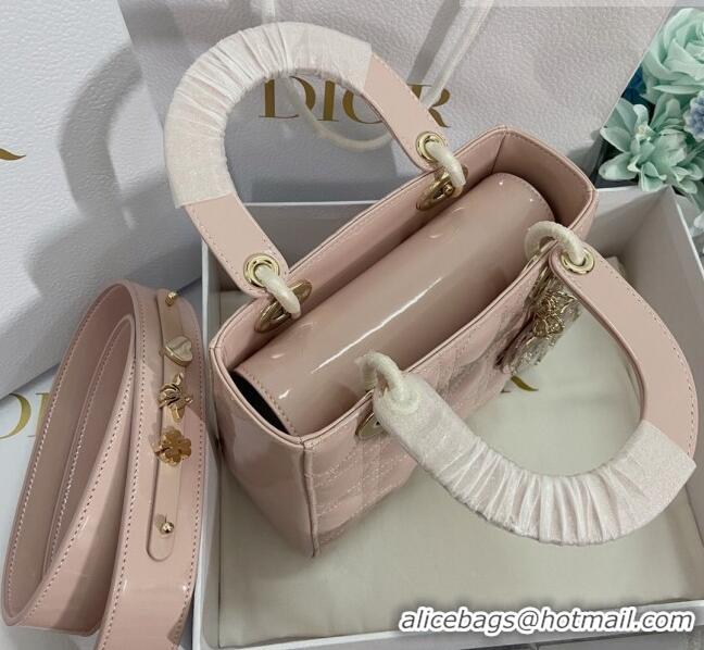 Well Crafted Dior Small Lady Dior My ABCDior Bag in Patent Leather CD6902 Light Pink 2023