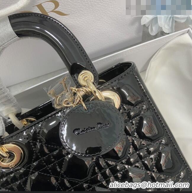 Buy Fashionable Dior Small Lady Dior My ABCDior Bag in Patent Leather CD6902 Black 2023