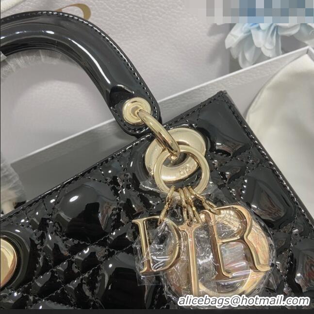 Buy Fashionable Dior Small Lady Dior My ABCDior Bag in Patent Leather CD6902 Black 2023