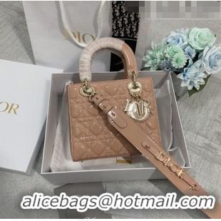 Popular Style Dior Small Lady Dior My ABCDior Bag in Patent Leather CD6902 Nude Pink 2023