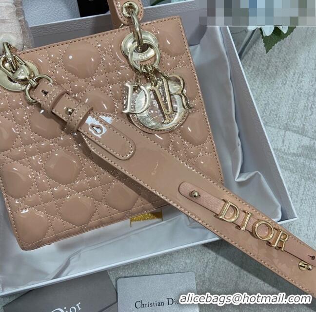 Popular Style Dior Small Lady Dior My ABCDior Bag in Patent Leather CD6902 Nude Pink 2023