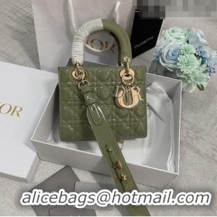 Well Crafted Dior Small Lady Dior My ABCDior Bag in Patent Leather CD6902 Green 2023