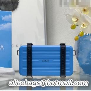 Low Cost Dior x Rimowa Personal Clutch CD1401 Blue 2023