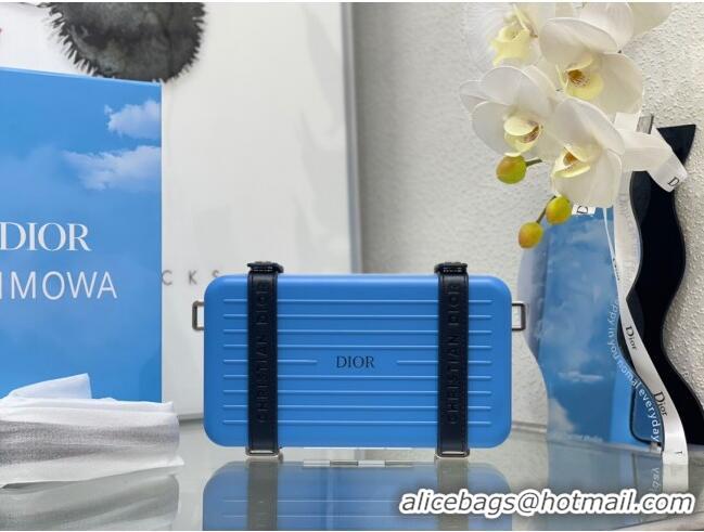 Low Cost Dior x Rimowa Personal Clutch CD1401 Blue 2023