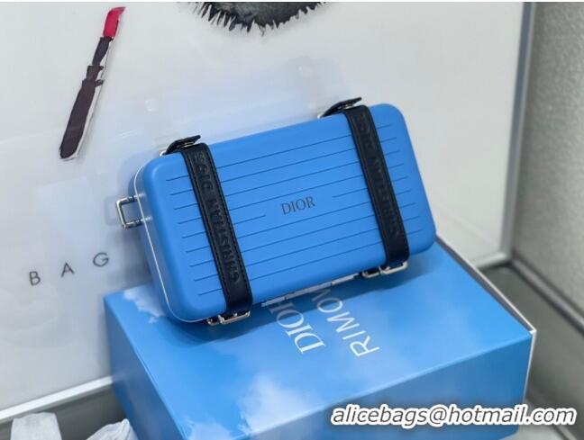 Low Cost Dior x Rimowa Personal Clutch CD1401 Blue 2023