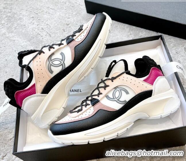 Top Grade Chanel Suede & Fabric Sneakers 719104 Nude