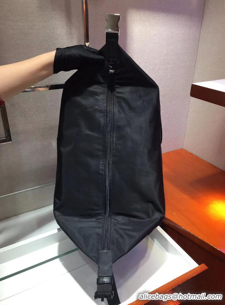 Best Grade Prada Re-Nylon And Saffiano Leather Backpack 2VZ028 Black