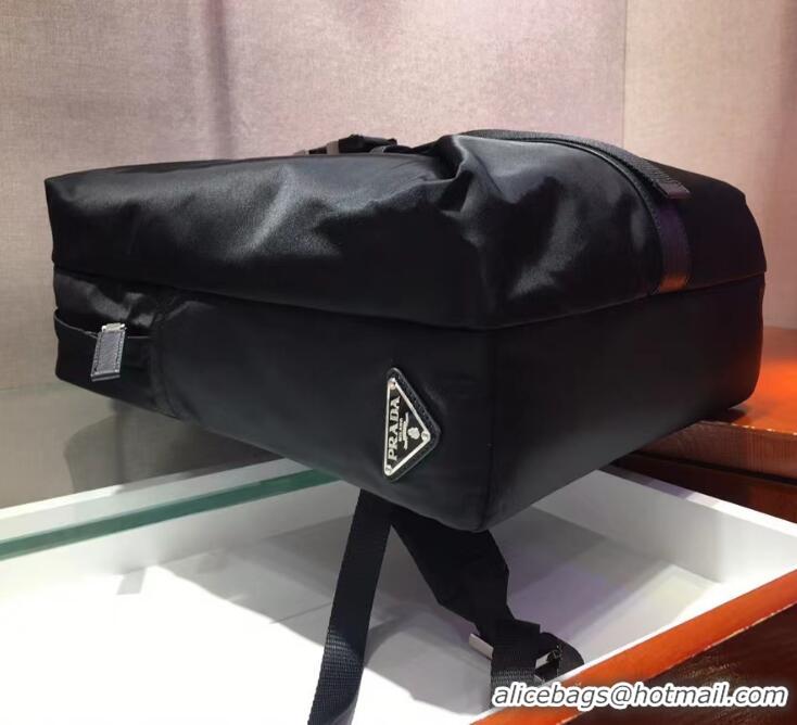 Best Grade Prada Re-Nylon And Saffiano Leather Backpack 2VZ028 Black