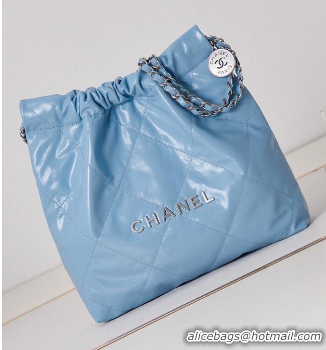 Popular Style CHANEL 22 HANDBAG AS3260 Blue