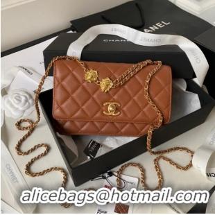 Famous Brand Chanel MINI FLAP BAG AP3424 brown