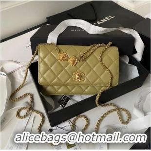 Low Cost Chanel MINI FLAP BAG AP3424 Green