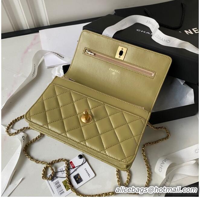 Low Cost Chanel MINI FLAP BAG AP3424 Green