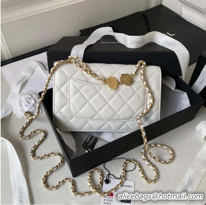 Trendy Design Chanel MINI FLAP BAG AP3424 white