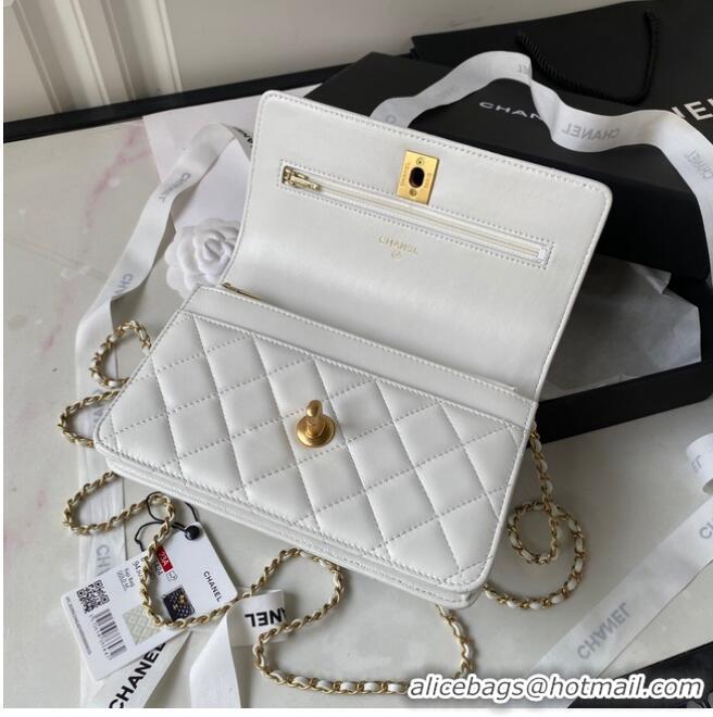 Trendy Design Chanel MINI FLAP BAG AP3424 white