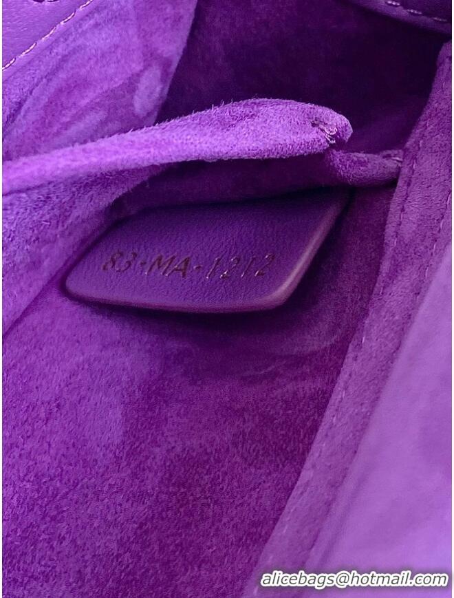 Pretty Style DIOR SMALL LADY D-JOY BAG Cannage Lambskin M0613ON Purple