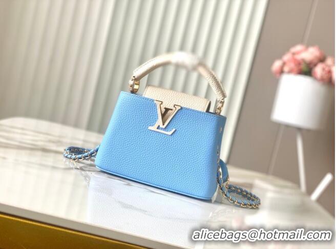 Top Quality Louis Vuitton Capucines Mini M22375 Provence Blue