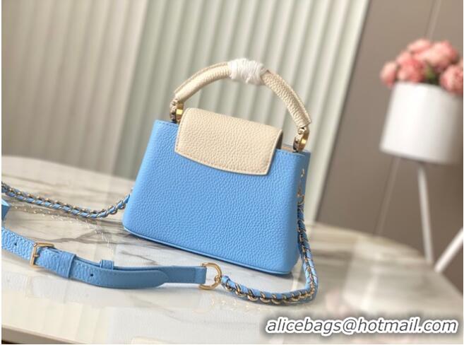 Top Quality Louis Vuitton Capucines Mini M22375 Provence Blue