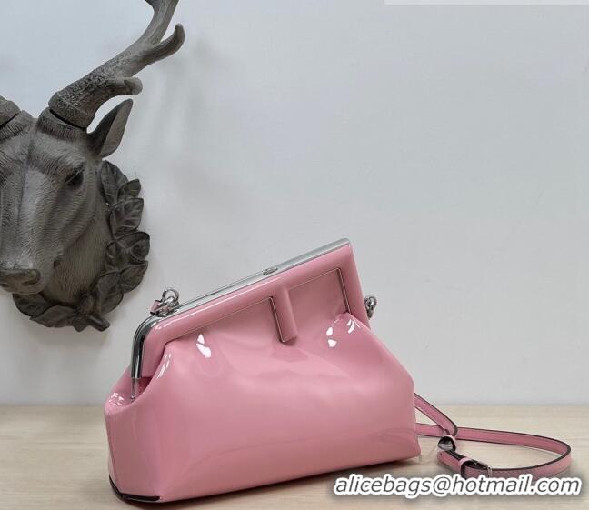 Buy Inexpensive Fendi First Small Bag in Patent Leather 2217 Light Pink 2023