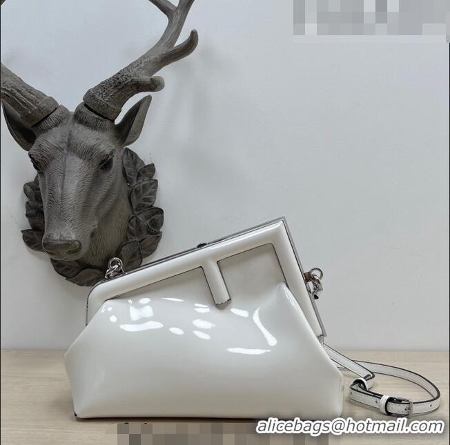 Trendy Design Fendi First Small Bag in Patent Leather 2217 White 2023